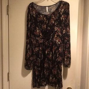 Xhilaration Cross-Tie Front Floral Dress